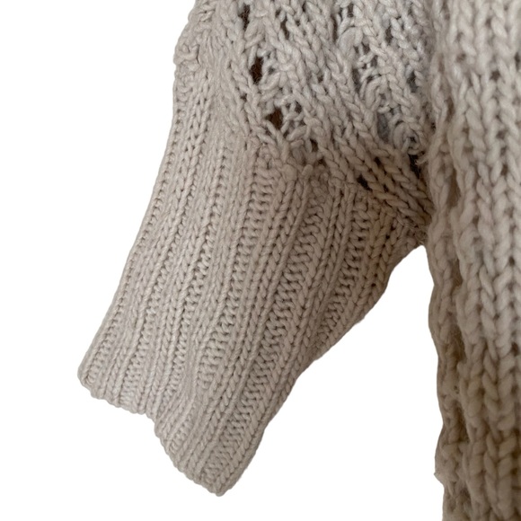 Express Women’s Open Front Chunky Alpaca Wool Sweater Size S - Picture 4 of 10